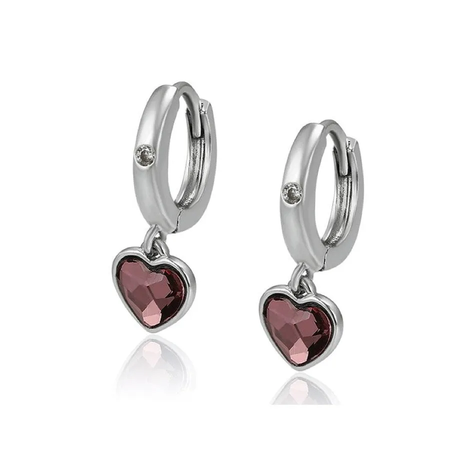 Crystal Heart Huggie Hoop Earrings sold by Zulily product image thumbnail 2