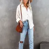 White Pocket Corduroy Shirt sold by Zulily