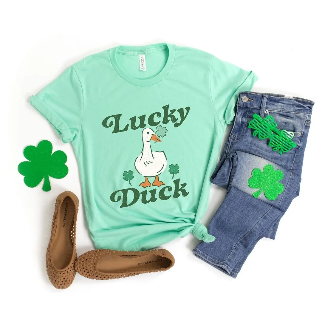 Lucky Duck Short Sleeve Crewnneck Tee sold by Zulily