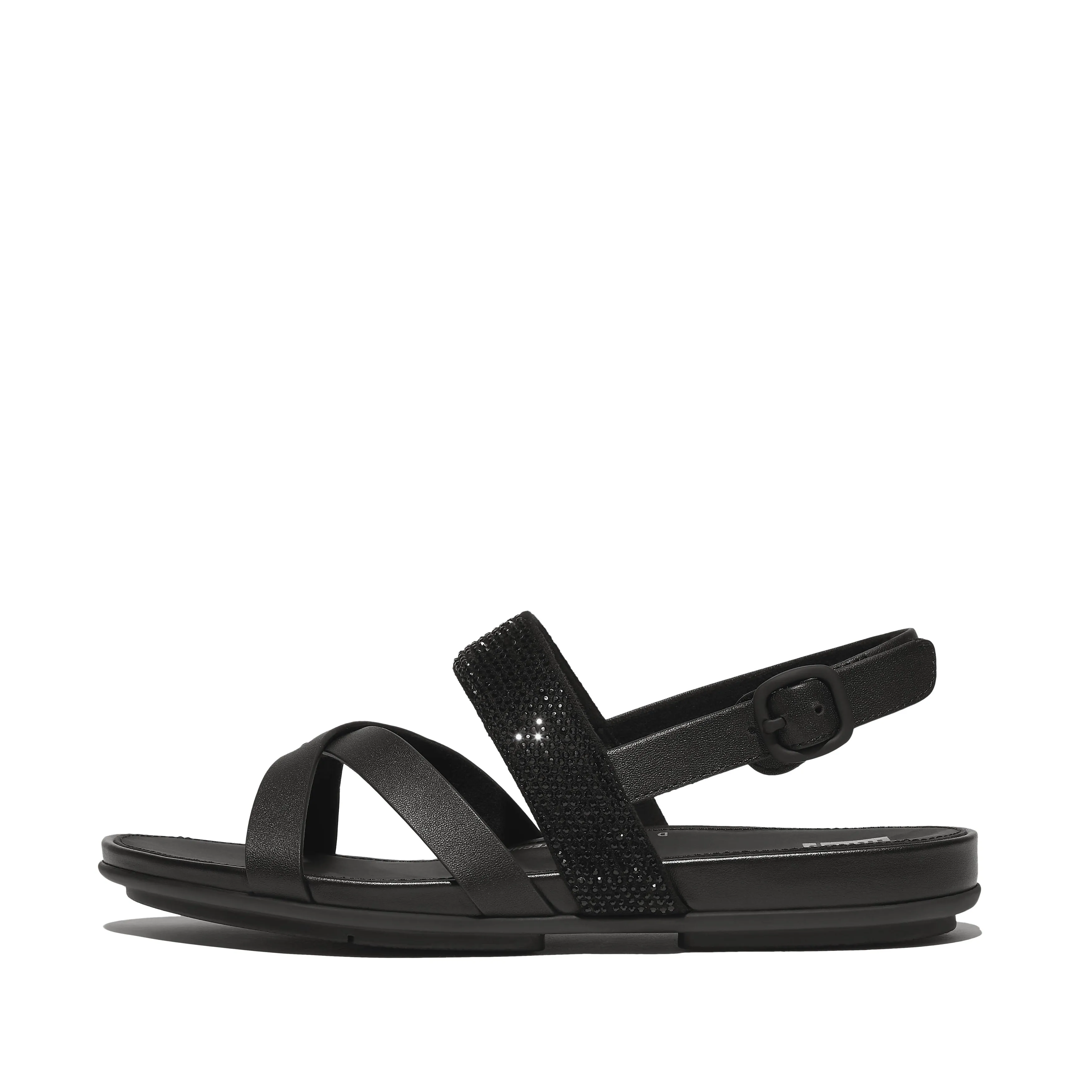 GRACIE Crystal Leather Strappy Back-Strap Sandals sold by Zulily