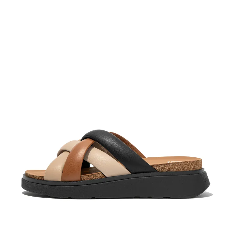 GEN-FF Padded-Strap Leather Slides sold by Zulily