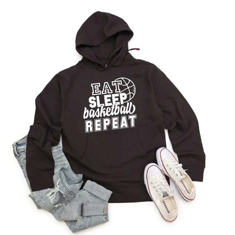 Eat Basketball Sleep Repeat With Ball Graphic Hoodie sold by Zulily