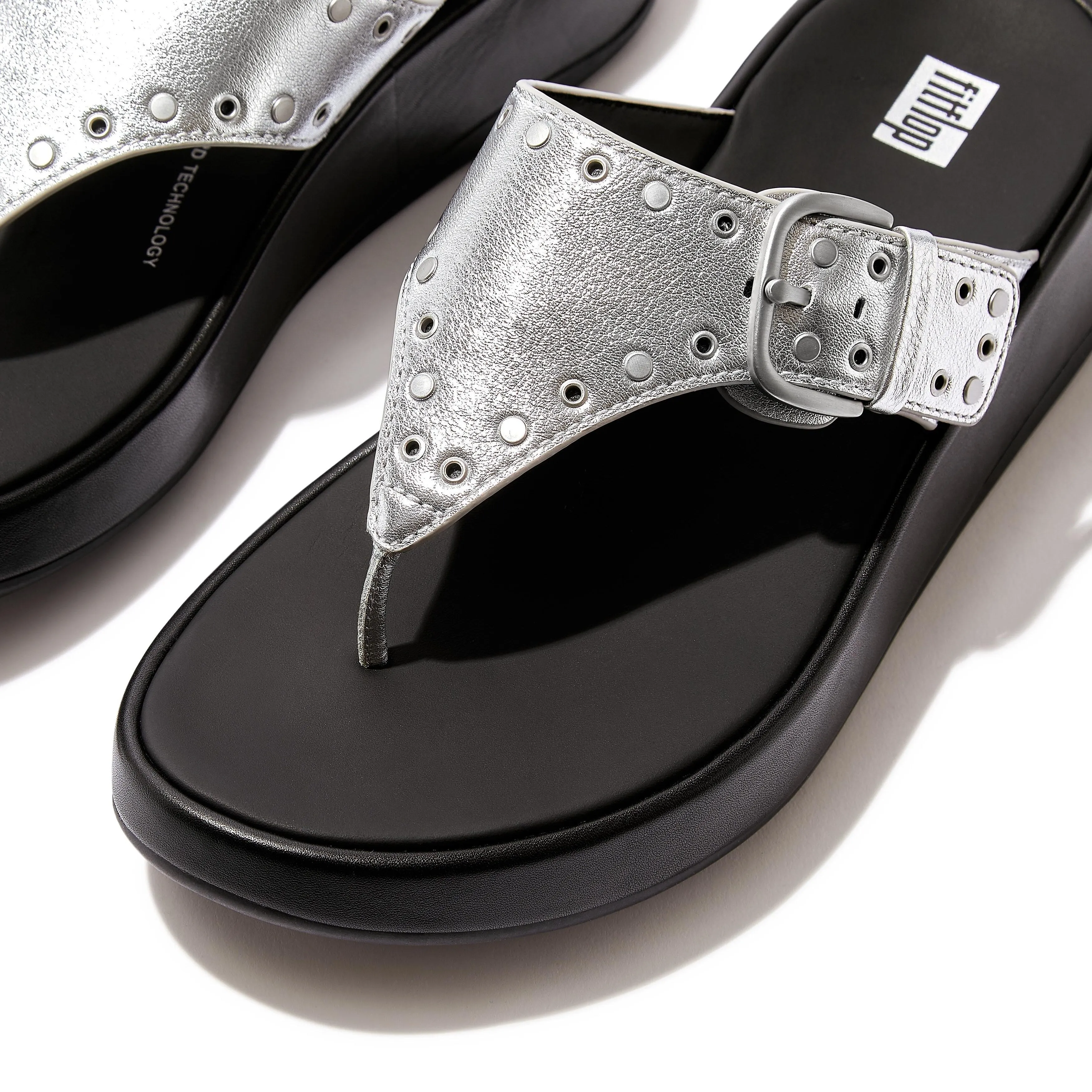 f-mode buckle stud m/leather flatform toe-thongs ij1-011 sold by Zulily product image thumbnail 3