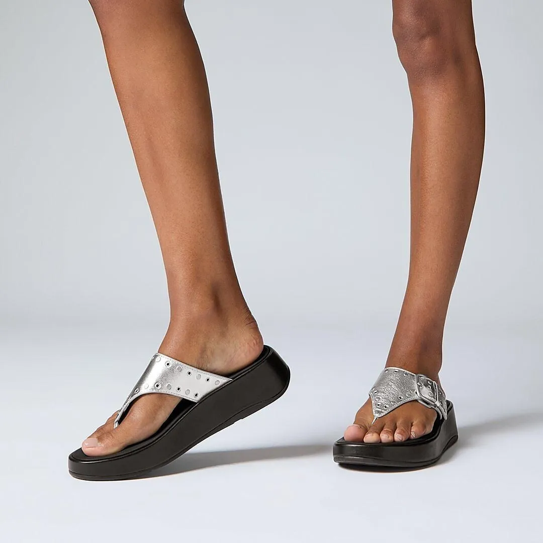 f-mode buckle stud m/leather flatform toe-thongs ij1-011 sold by Zulily product image thumbnail 2