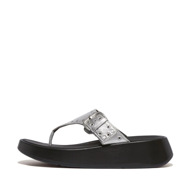 f-mode buckle stud m/leather flatform toe-thongs ij1-011 made by Fitflop