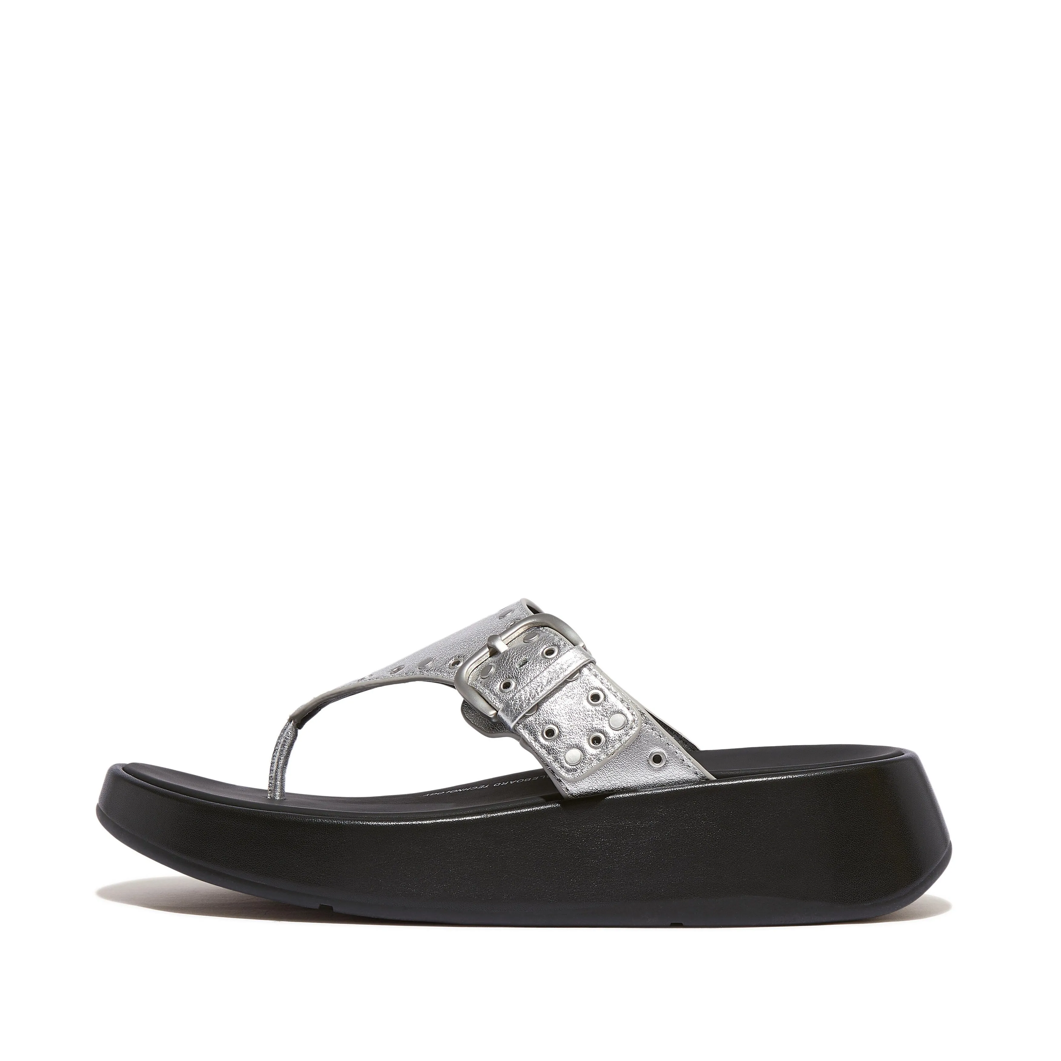 f-mode buckle stud m/leather flatform toe-thongs ij1-011 sold by Zulily