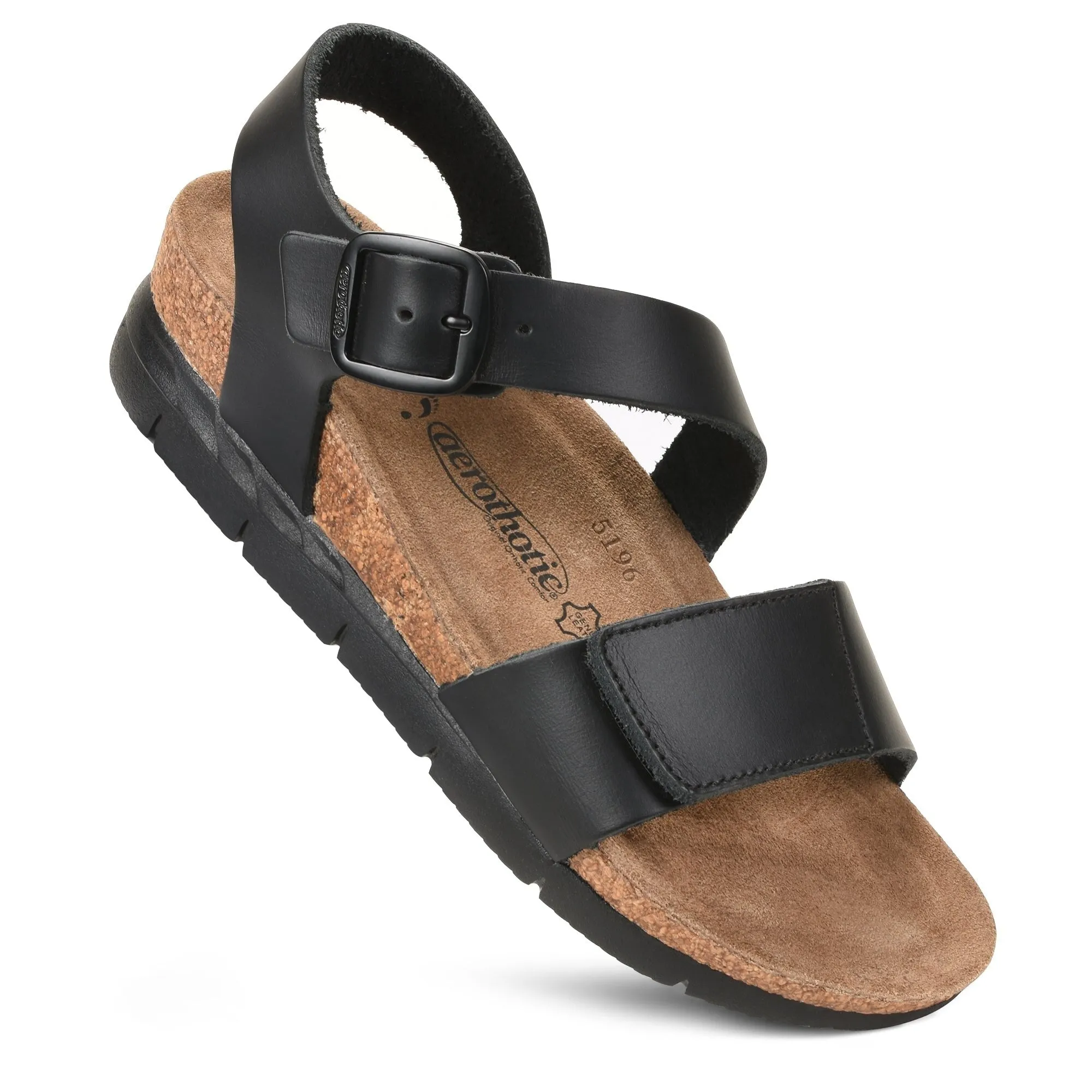 Aerothotic - Serena Double Strappy Open Toe Comfortable Leather Platform Sandals sold by Zulily