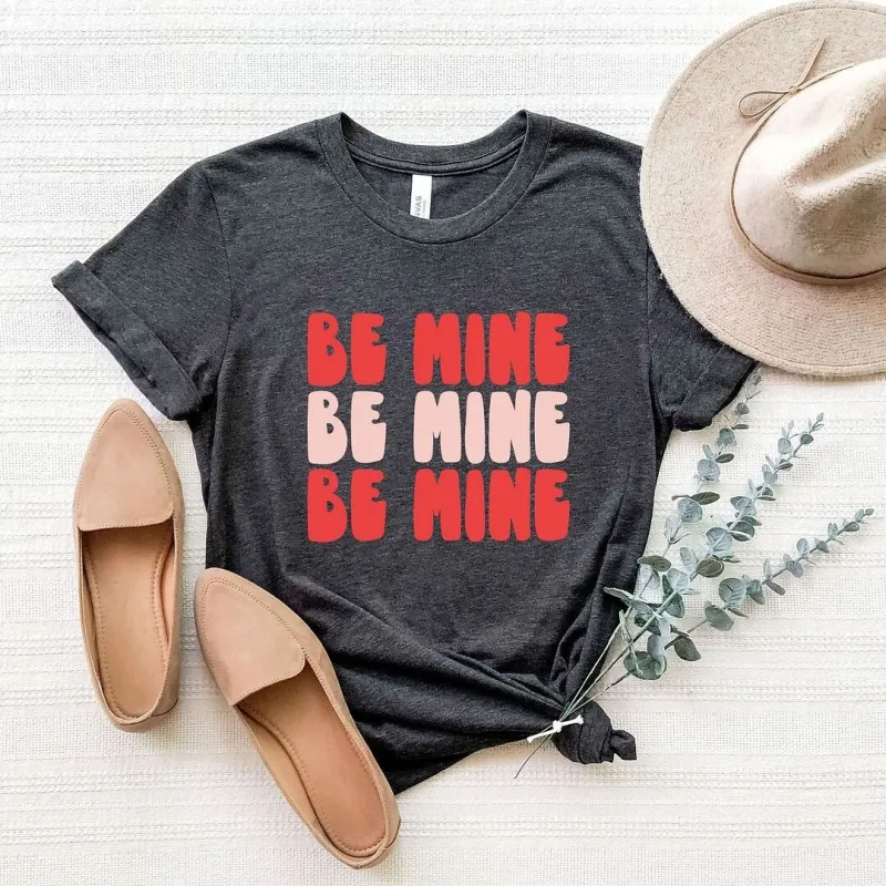 Red And Pink Be Mine Short Sleeve Crewnneck Tee sold by Zulily