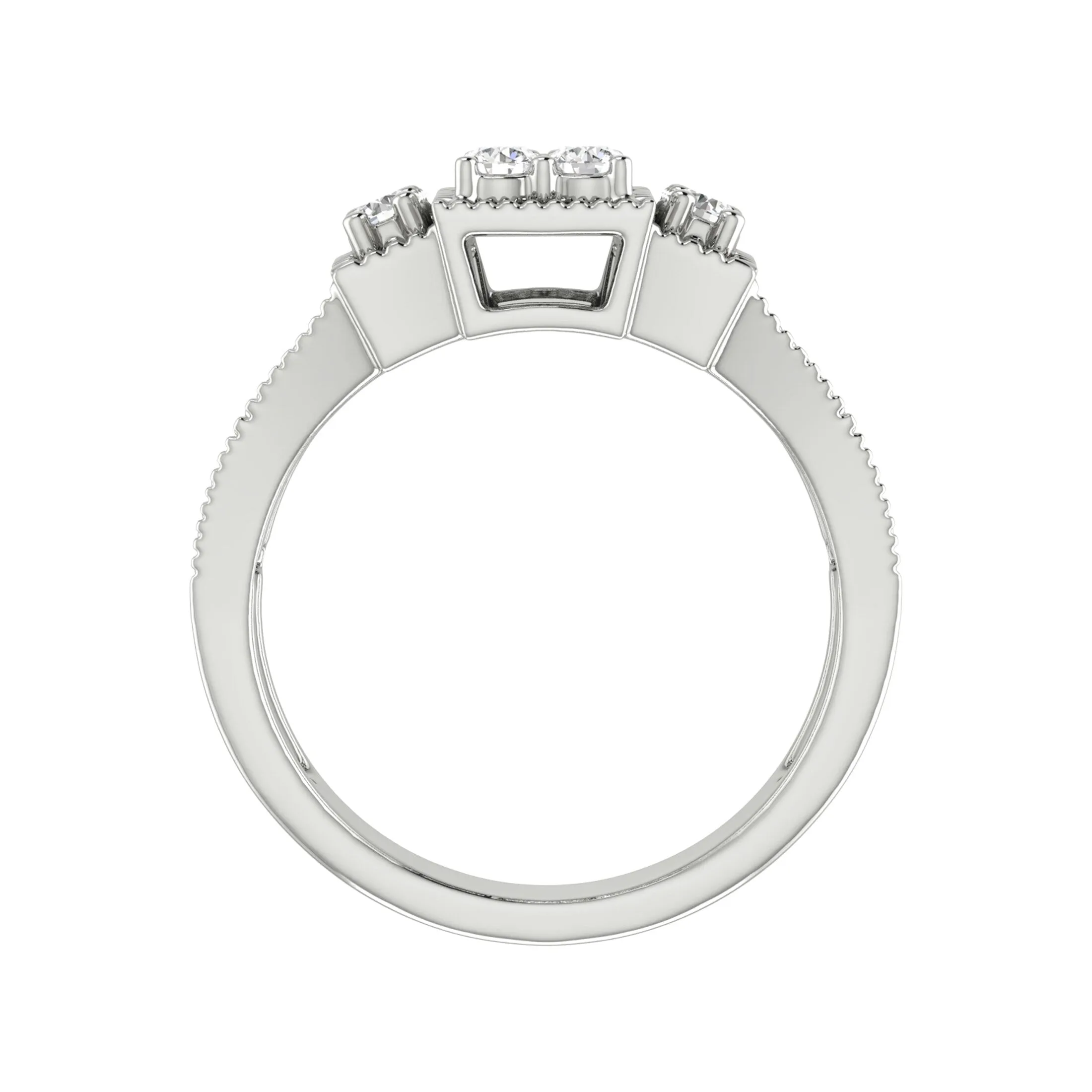 V3 Jewelry Sterling Silver with Natural 1/5 CTTW White Diamond Anniversary Ring for Women sold by Zulily product image thumbnail 4