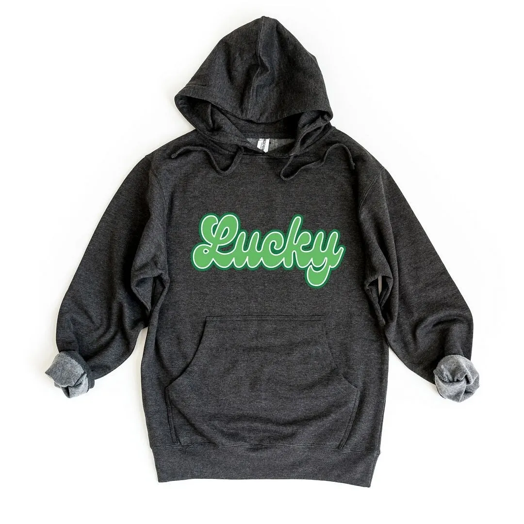 Green Lucky Cursive Graphic Hoodie sold by Zulily product image thumbnail 2