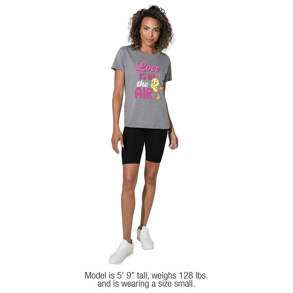 Looney Tunes Valentine's Day Love in in the Air Women's Loose T Shirt, Athletic Heather sold by Zulily product image thumbnail 3
