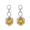 Two Tone with Natural Citrine and White Topaz Dangle Earring sold by Zulily