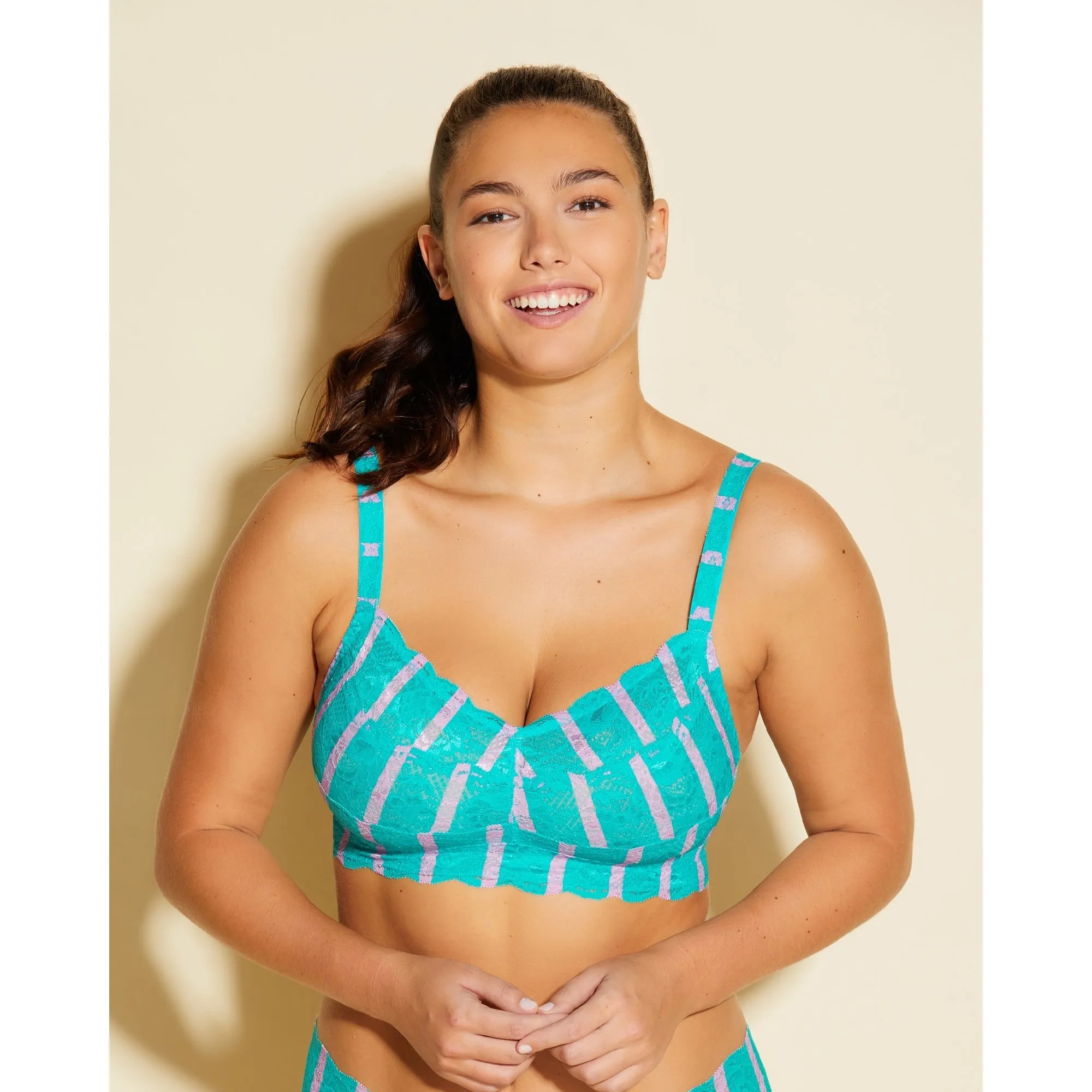 Never Say Never Printed Curvy Sweetie Bralette sold by Zulily product image thumbnail 5