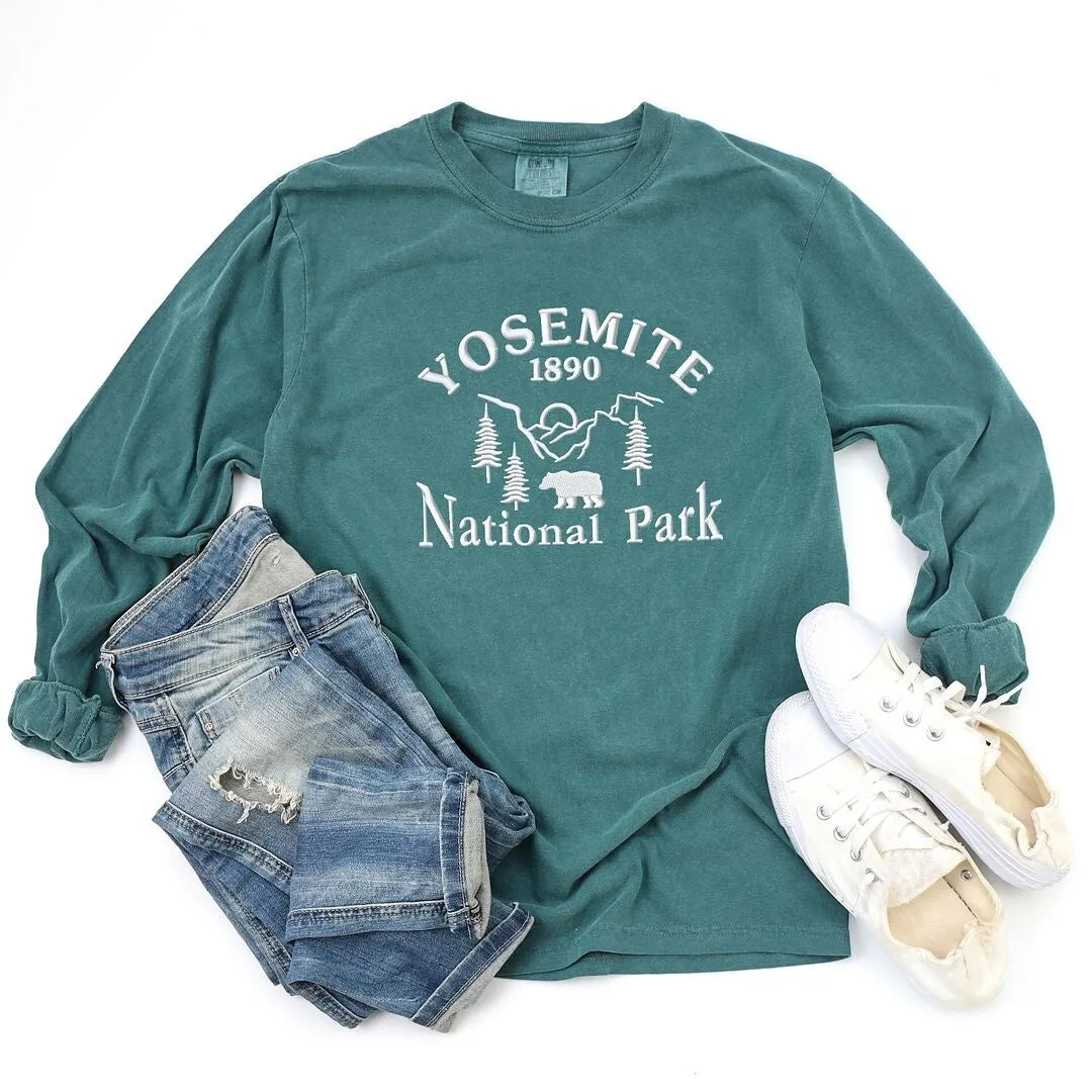 Embroidered Yosemite National Park Garment Dyed Long Sleeve sold by Zulily