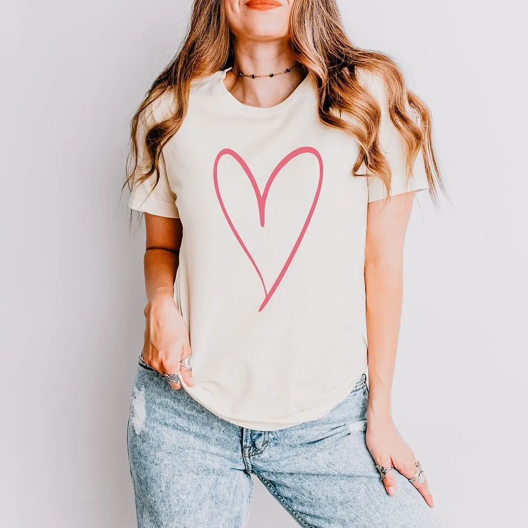 Hand Drawn Heart Short Sleeve Crewnneck Tee sold by Zulily product image thumbnail 3