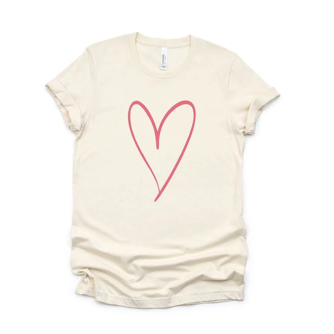 Hand Drawn Heart Short Sleeve Crewnneck Tee sold by Zulily product image thumbnail 2