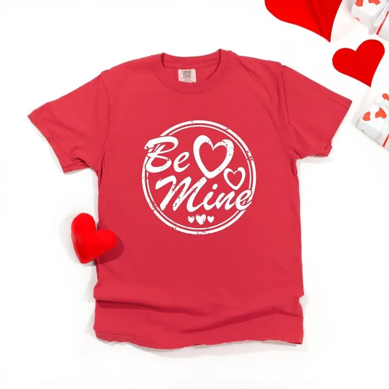 Be Mine Circle Garment Dyed Tee sold by Zulily