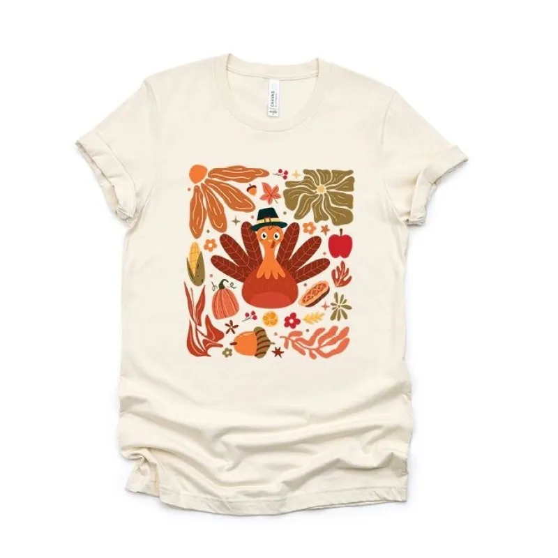 Turkey Boho Short Sleeve Crewnneck Tee sold by Zulily