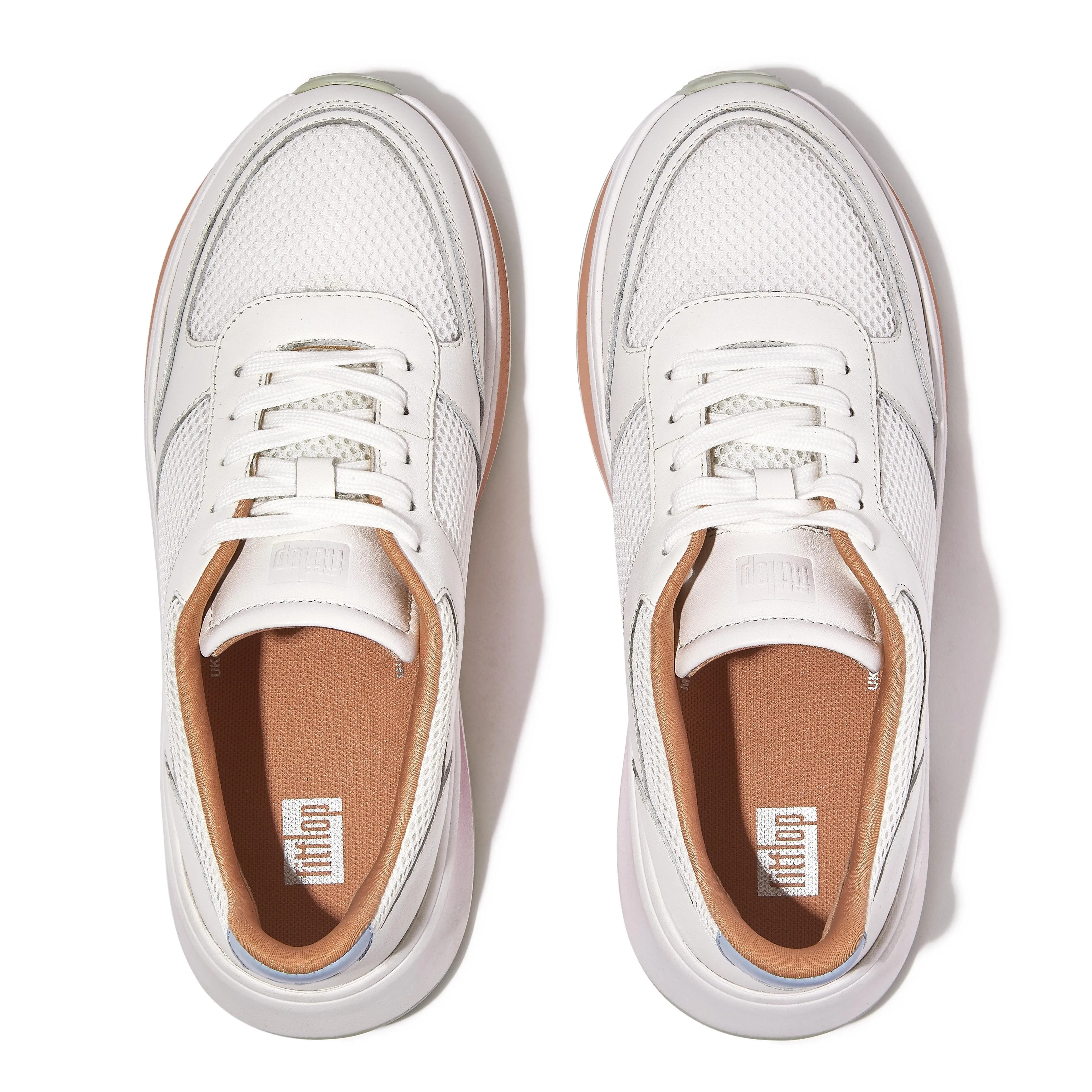 F-MODE Ombre-Sole Leather/Mesh Flatform Sneakers sold by Zulily product image thumbnail 4