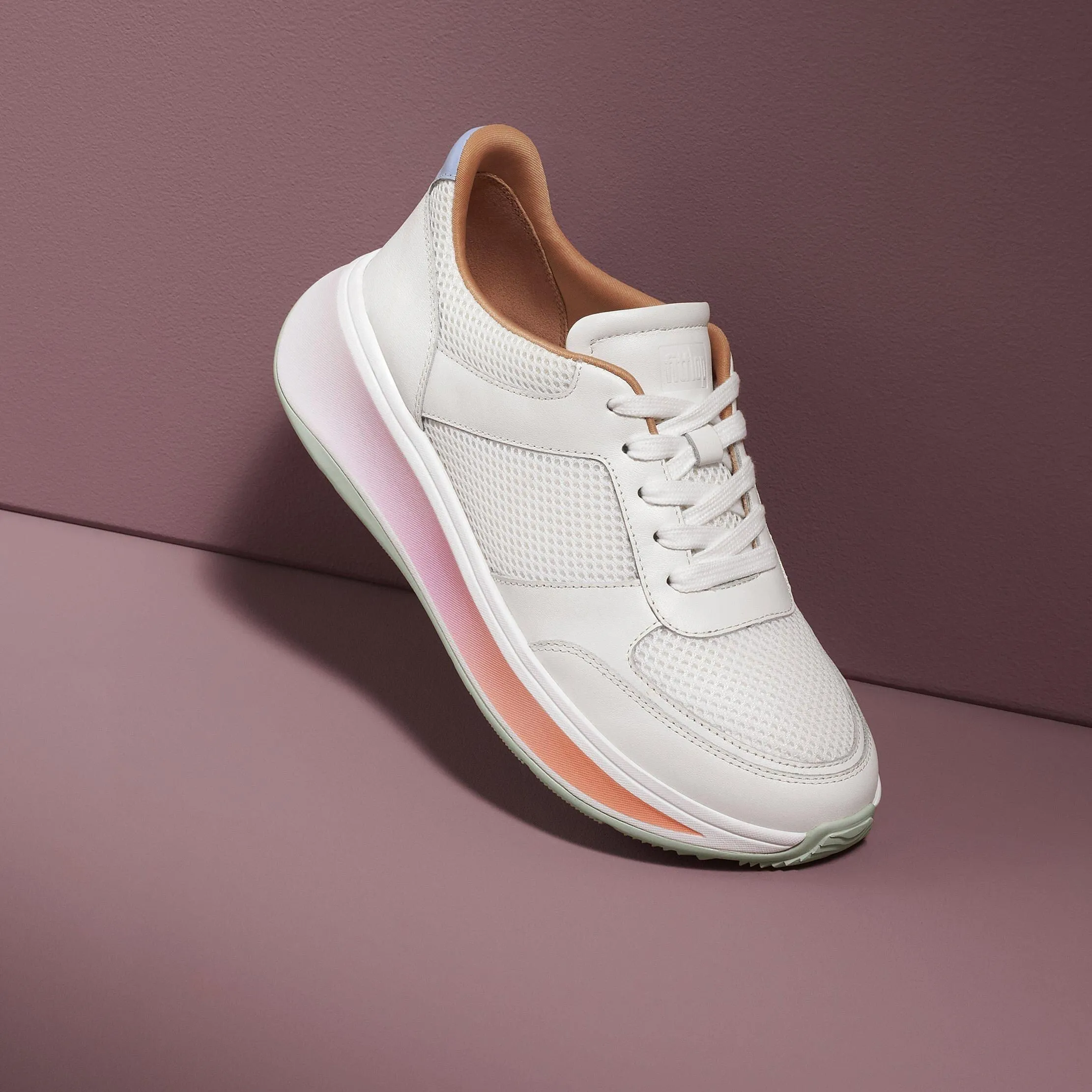 F-MODE Ombre-Sole Leather/Mesh Flatform Sneakers sold by Zulily product image thumbnail 5