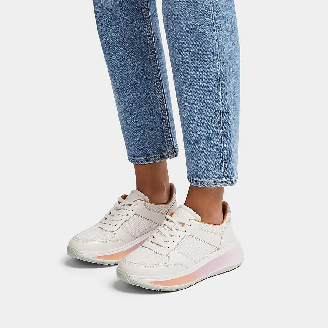 F-MODE Ombre-Sole Leather/Mesh Flatform Sneakers sold by Zulily product image thumbnail 2