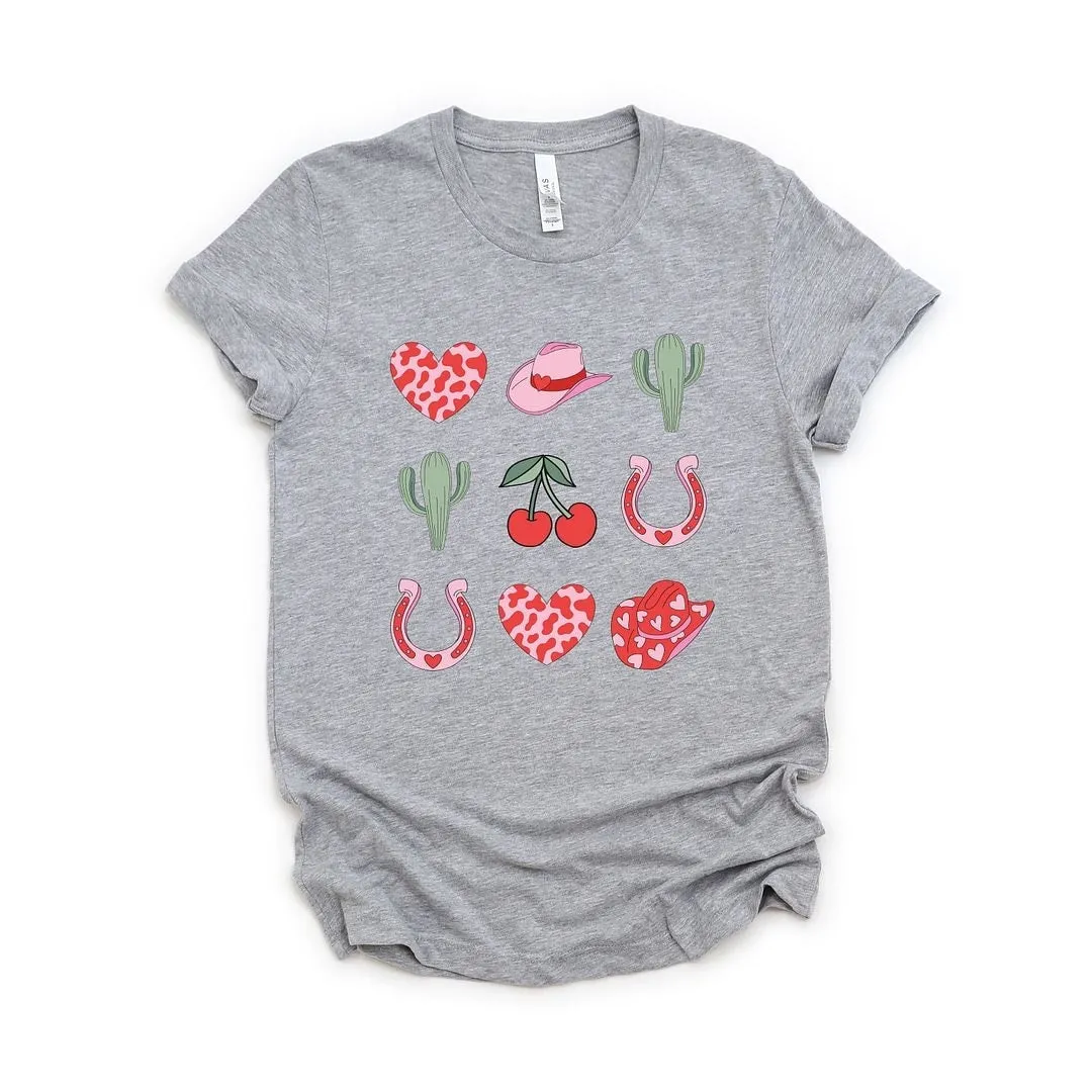 Cowgirl Valentine Chart Short Sleeve Crewnneck Tee sold by Zulily product image thumbnail 2