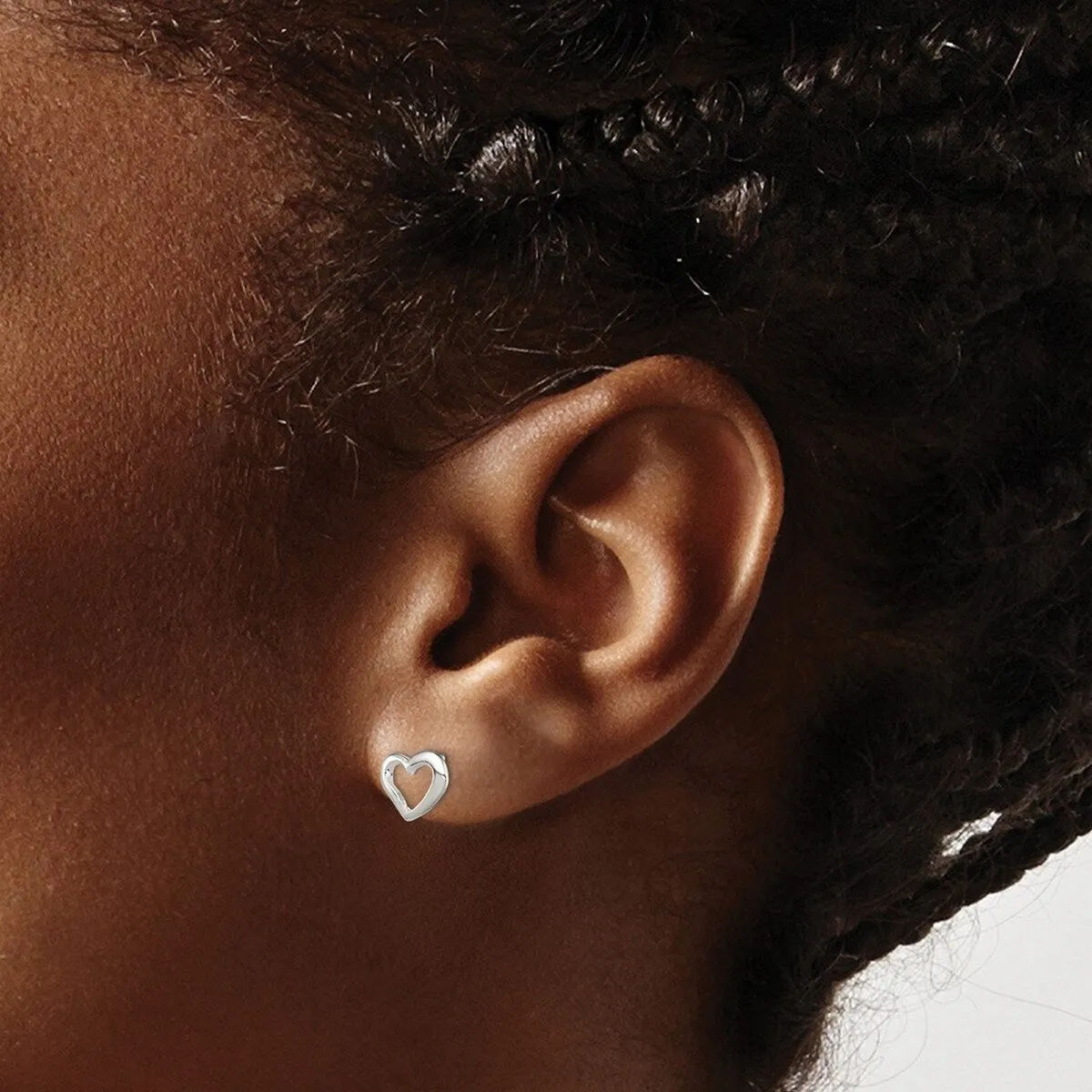 Curata 925 Sterling Silver Polished Heart Post Earrings - 8x8mm sold by Zulily product image thumbnail 2