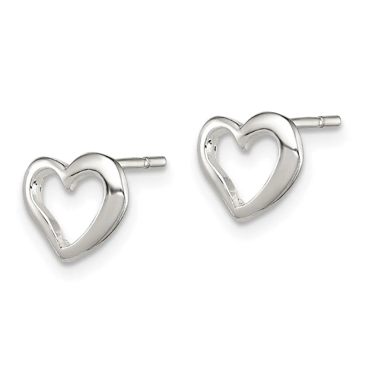 Curata 925 Sterling Silver Polished Heart Post Earrings - 8x8mm sold by Zulily product image thumbnail 3