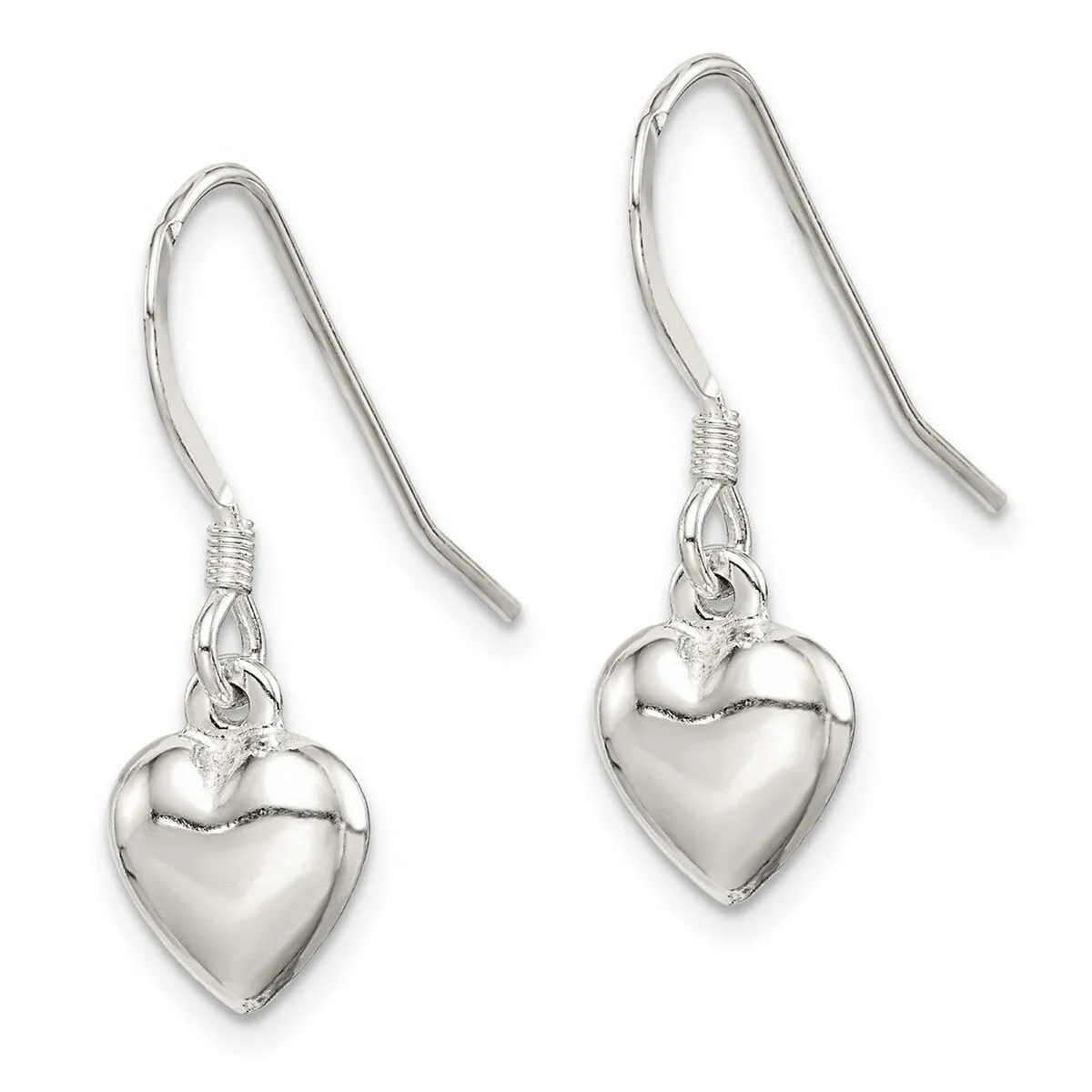 Curata 925 Sterling Silver Hollow Polished Heart Dangle Earrings - 24x9mm sold by Zulily product image thumbnail 3