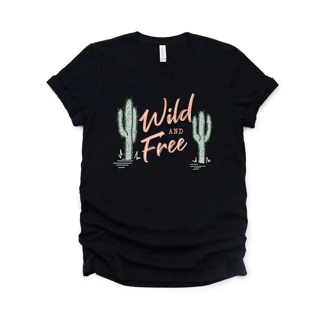 Wild And Free Cactus Short Sleeve Crewnneck Tee sold by Zulily product image thumbnail 2