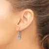 Curata 925 Sterling Silver Rhodium Plated Filigree Citrine Hook Earrings - 26x9mm sold by Zulily