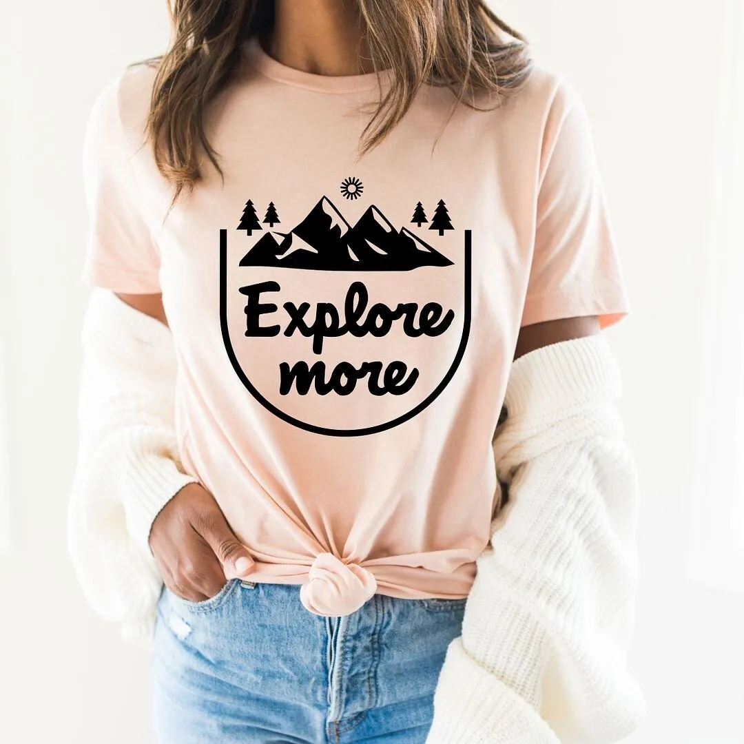 Explore More Mountain Short Sleeve Crewnneck Tee sold by Zulily product image thumbnail 3