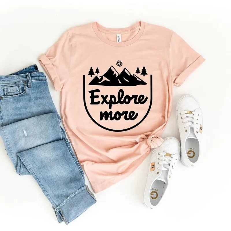 Explore More Mountain Short Sleeve Crewnneck Tee sold by Zulily