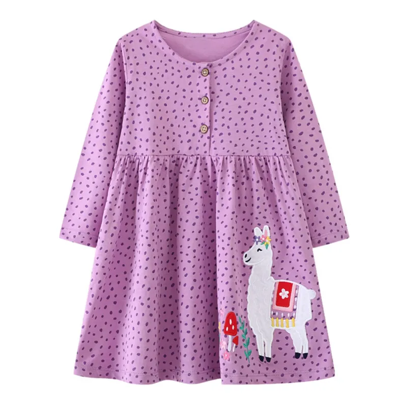 Purple Llama Long-Sleeve A-line Dress sold by Zulily