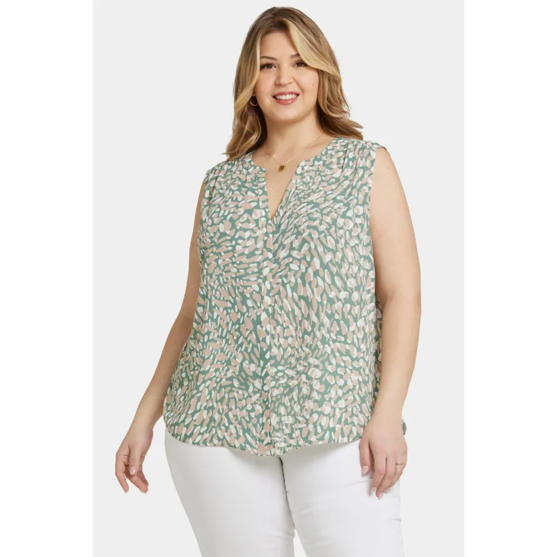 Ladies Plus-Sleeveless Pintuck Blouse sold by Zulily