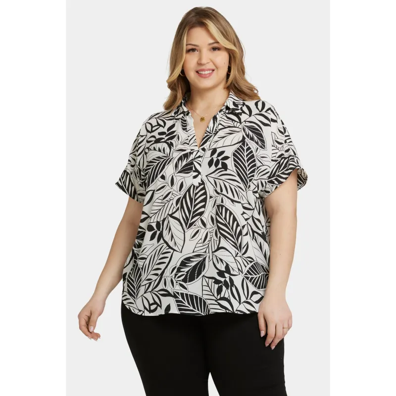 Ladies Plus-Short Sleeve Becky Blouse sold by Zulily