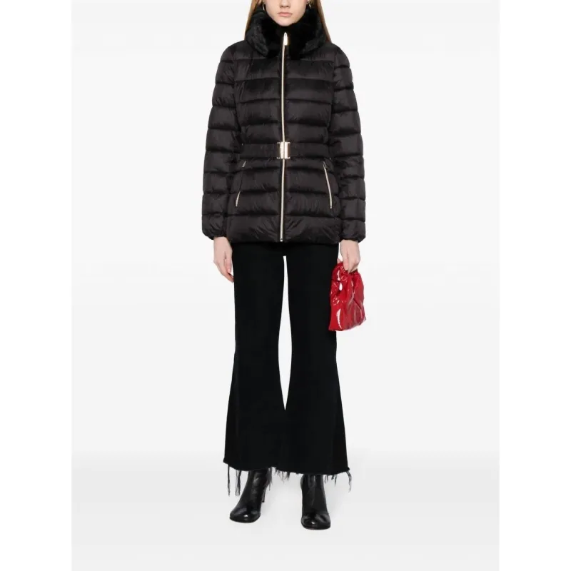Michael Kors - Faux Fur Collar Belted Lightweight Down Puffer Coat sold by Zulily