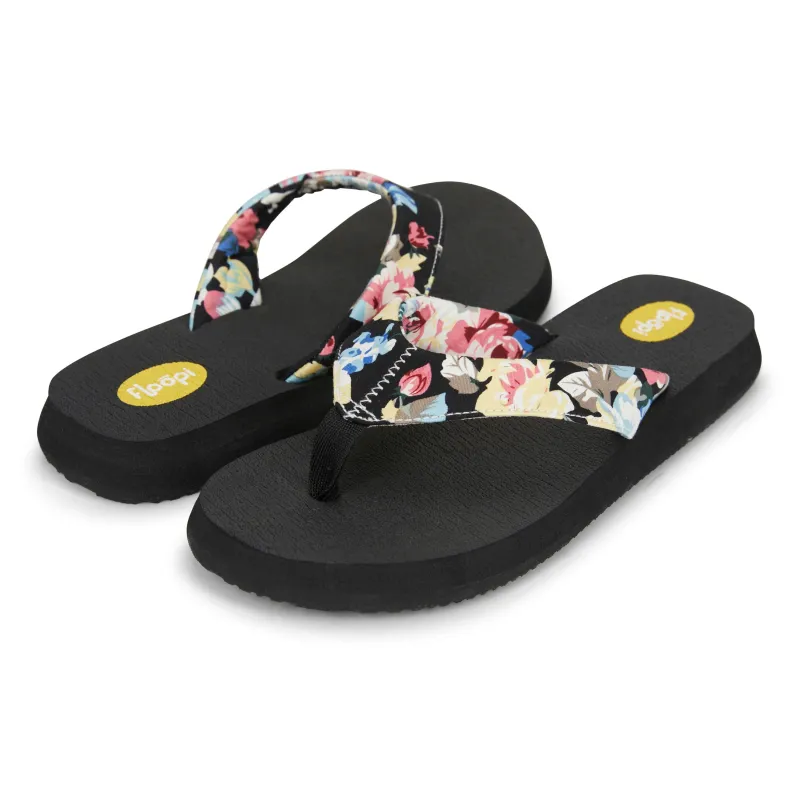 Women's Isabella Yoga Mat Floral Flip Flop sold by Zulily