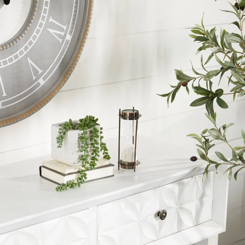 Brown Brass Hourglass Sand Timer with Compass Top - 3 x 3 x 7 sold by Zulily