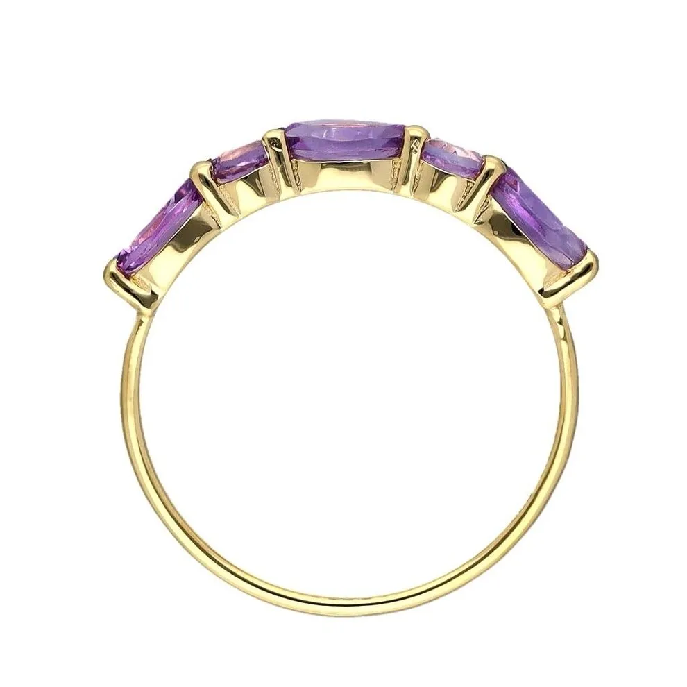 YS Gems Gold Plated Over Silver Purple Amethyst Etenity Band Ring sold by Zulily product image thumbnail 3