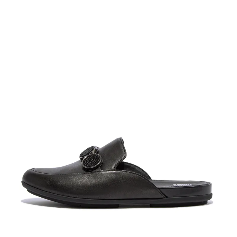 GRACIE Bead-Circle Leather Mules made by Fitflop