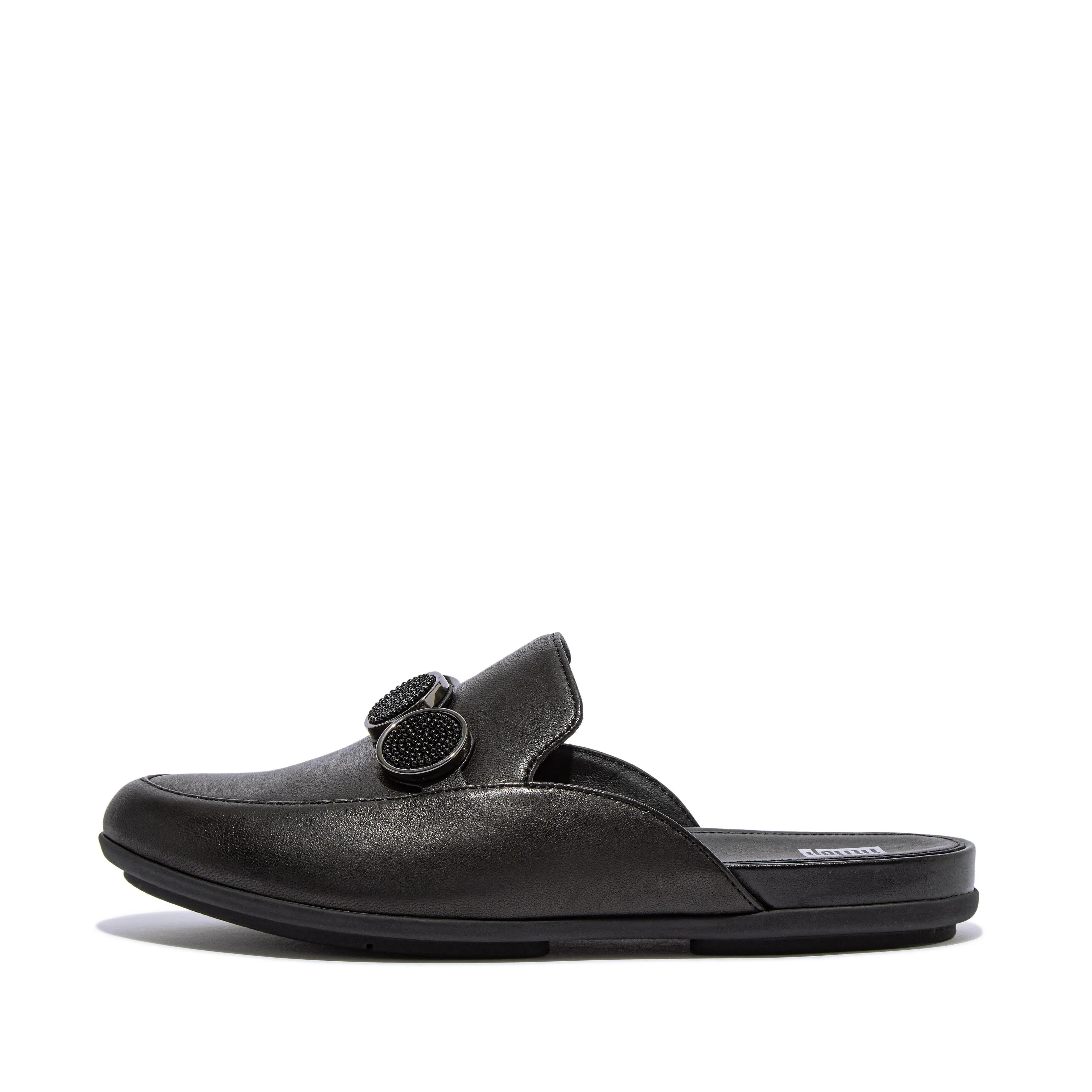 GRACIE Bead-Circle Leather Mules sold by Zulily