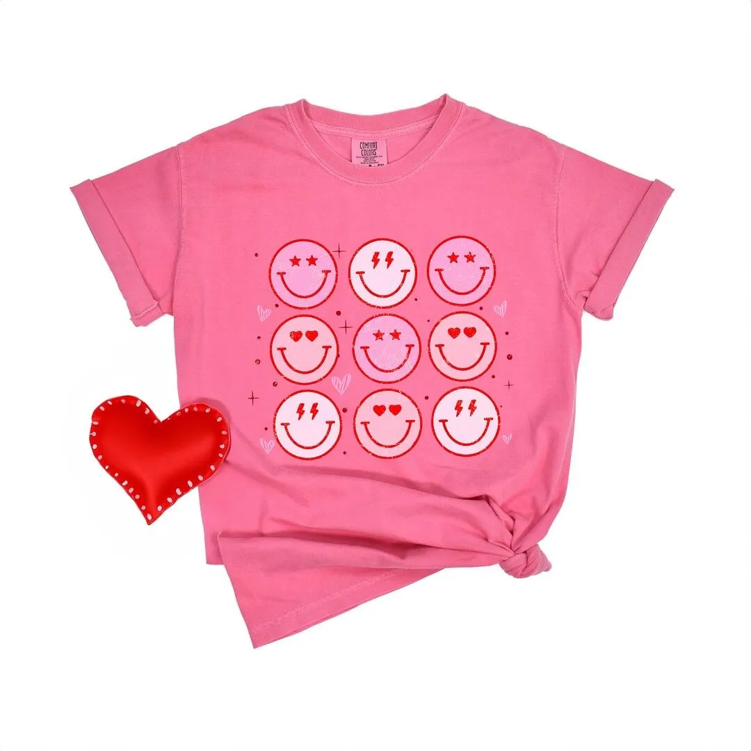 Valentine Smiley Face Chart Garment Dyed Tee sold by Zulily
