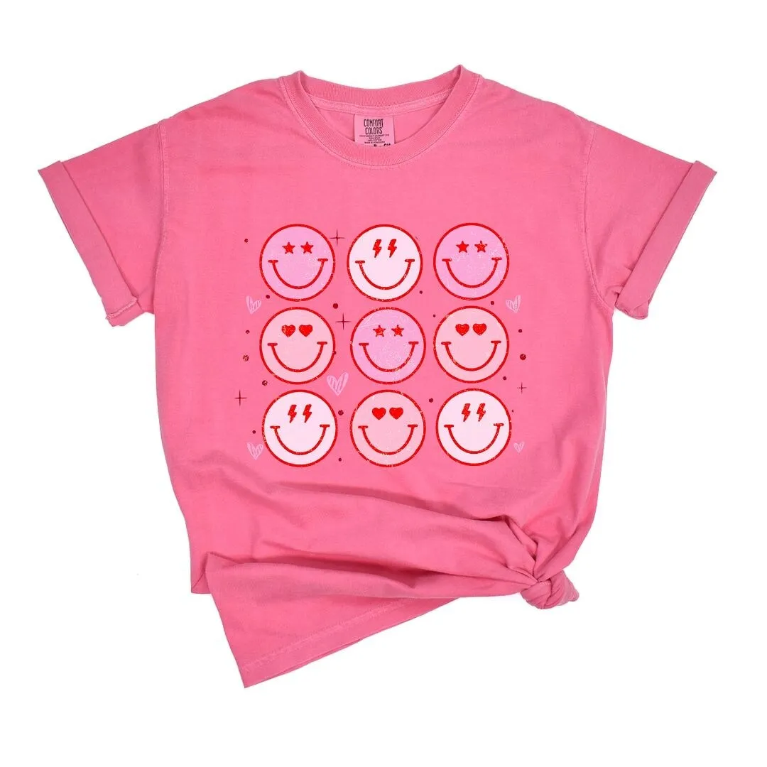 Valentine Smiley Face Chart Garment Dyed Tee sold by Zulily product image thumbnail 2