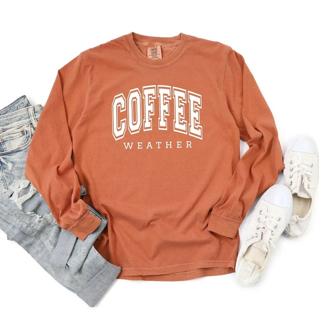 Coffee Weather Garment Dyed Long Sleeve sold by Zulily