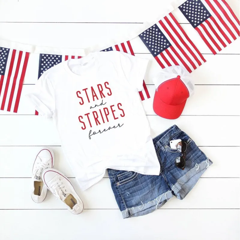 Stars And Stripes Forever Short Sleeve Crewnneck Tee sold by Zulily