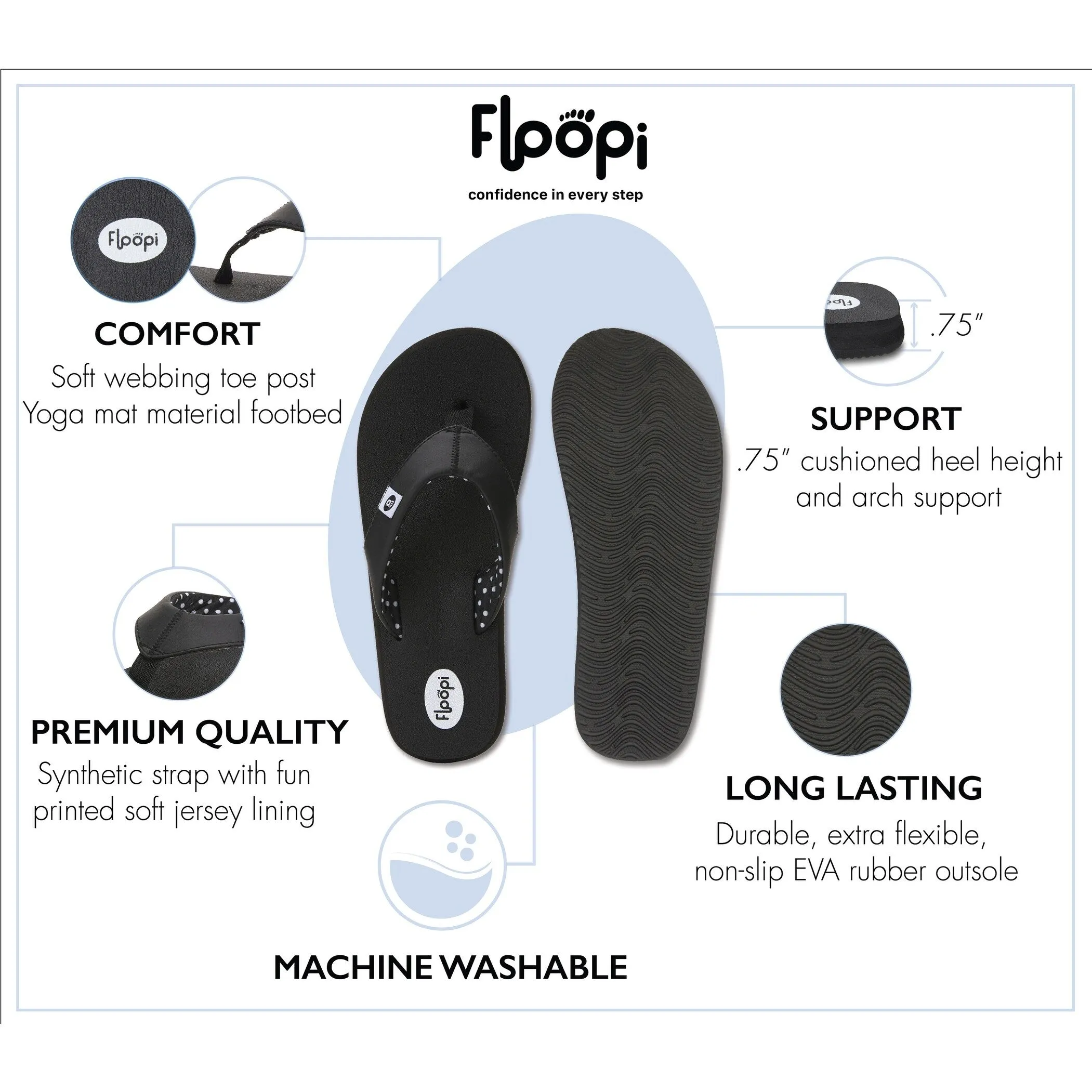 Floopi Women's Bella Yoga Mat Thong Flip Flop sold by Zulily product image thumbnail 2