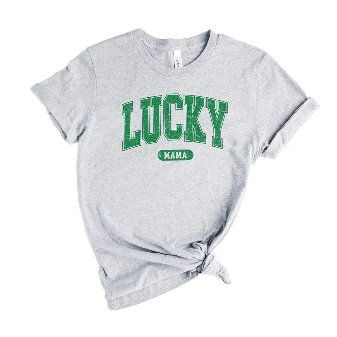 Lucky Mama Distressed Short Sleeve Crewnneck Tee sold by Zulily product image thumbnail 2