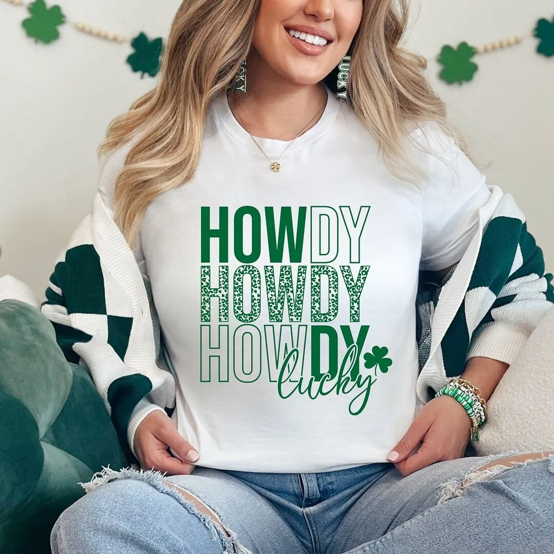 Leopard Howdy Lucky Short Sleeve Crewnneck Tee sold by Zulily product image thumbnail 3