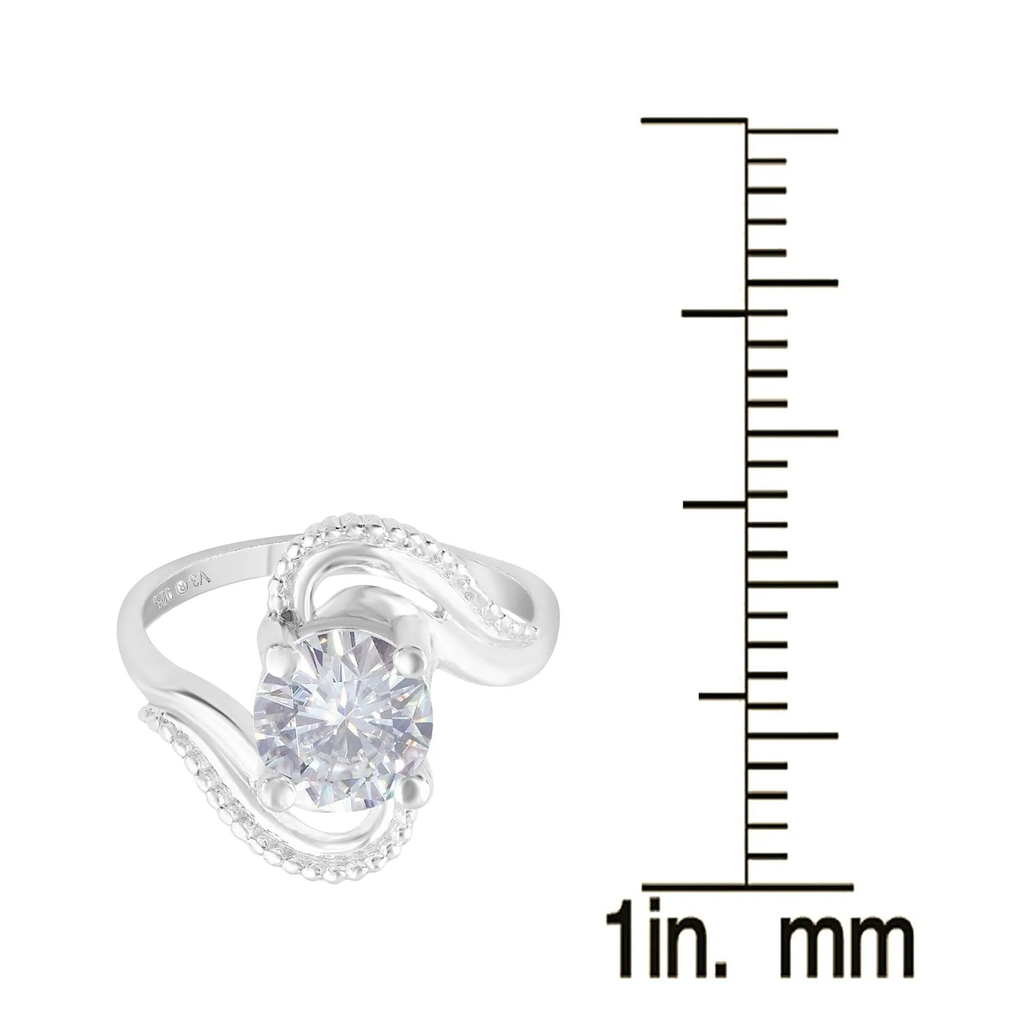 V3 Jewelry Sterling Silver Moissanite Solitaire Ring sold by Zulily product image thumbnail 3